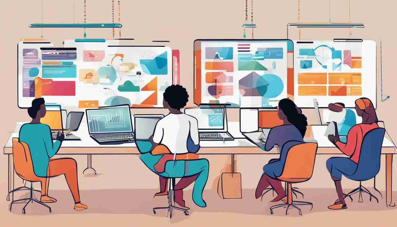 Virtual team collaborating online