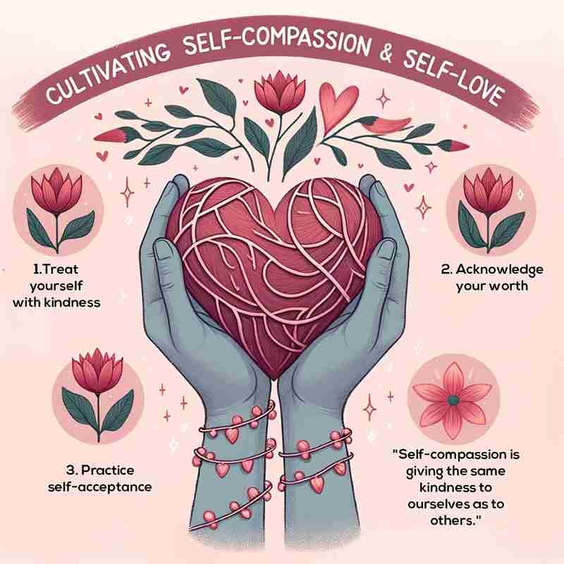 infographic on Cultivating Self-Compassion & Self-Love"